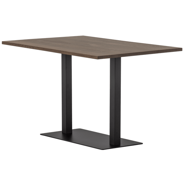 BISTRO DUBBELE VIERKANTE BUISVOET METAAL MATZWART 72X80X40CM