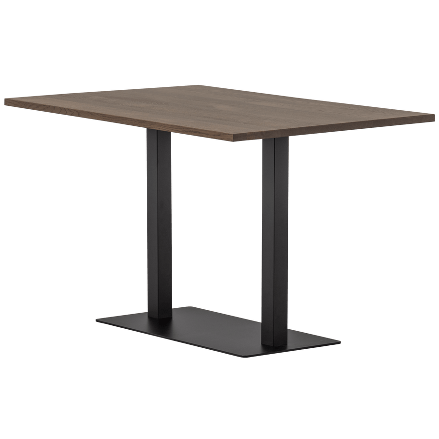 BISTRO DUBBELE VIERKANTE BUISVOET METAAL MATZWART 72X80X40CM