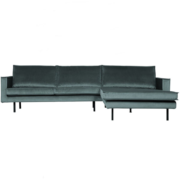 RODEO CHAISE LONGUE BANK RECHTS VELVET GROENBLAUW