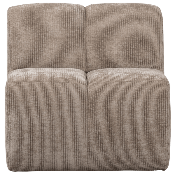 MOJO EETBANK 84 CM MET RUGLEUNING RIBSTOF DONKERZAND