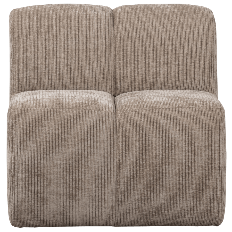 MOJO EETBANK 84 CM MET RUGLEUNING RIBSTOF DONKERZAND