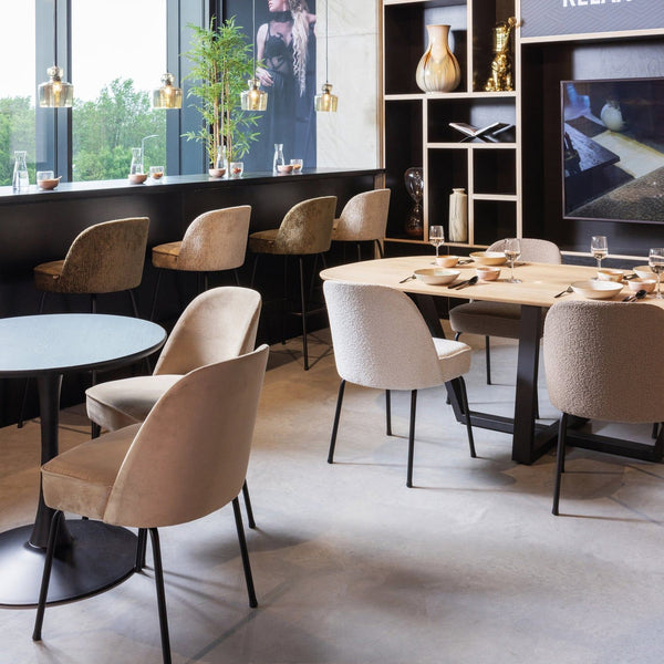 BISTRO TROMPETVOET METAAL MATZWART 72XO60 CM