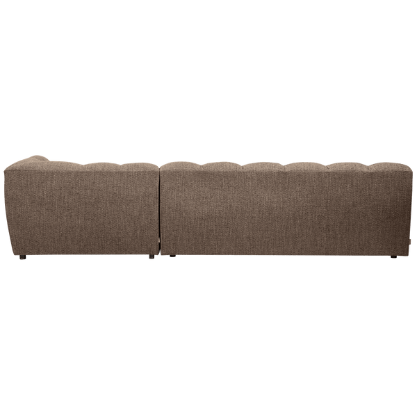 ALLURE CHAISE LONGUE RECHTS GEWEVEN STOF DONKERBRUIN MELANGE