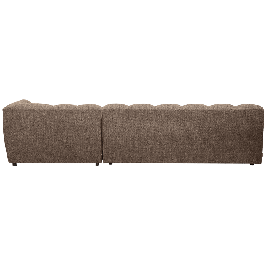 ALLURE CHAISE LONGUE RECHTS GEWEVEN STOF DONKERBRUIN MELANGE