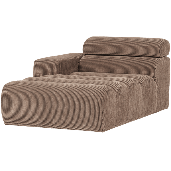 NOVI CHAISE LONGUE ELEMENT ARM LINKS RIBSTOF TAUPE