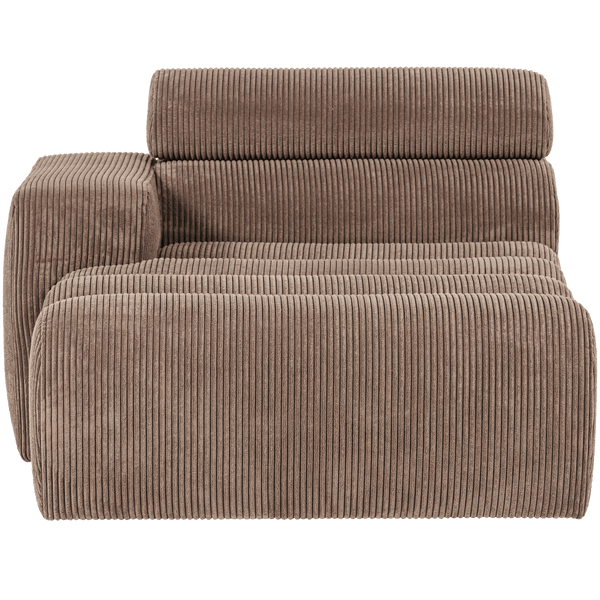 NOVI CHAISE LONGUE ELEMENT ARM LINKS RIBSTOF TAUPE