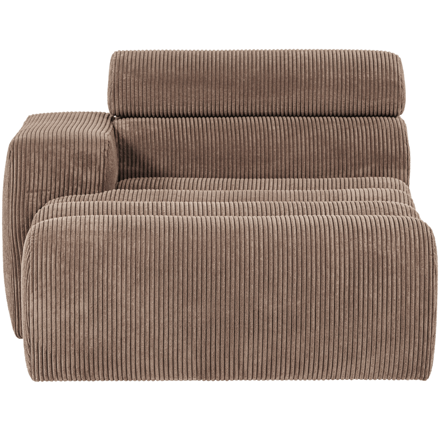 NOVI CHAISE LONGUE ELEMENT ARM LINKS RIBSTOF TAUPE