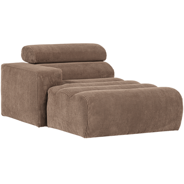 NOVI CHAISE LONGUE ELEMENT ARM LINKS RIBSTOF TAUPE