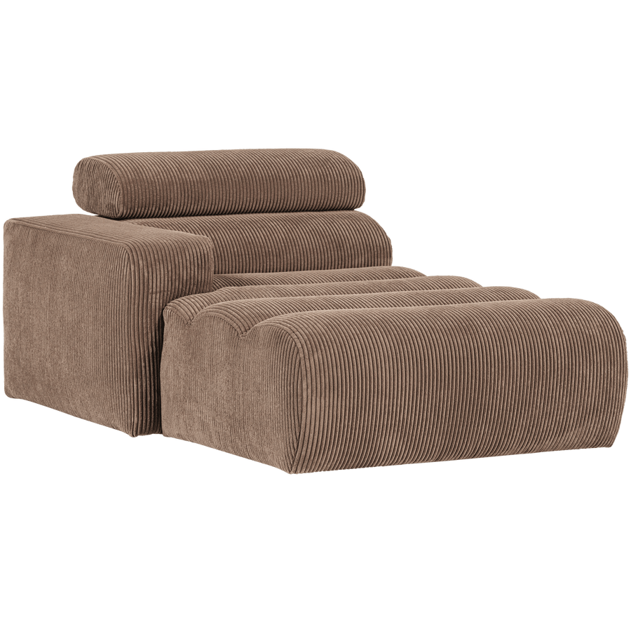 NOVI CHAISE LONGUE ELEMENT ARM LINKS RIBSTOF TAUPE
