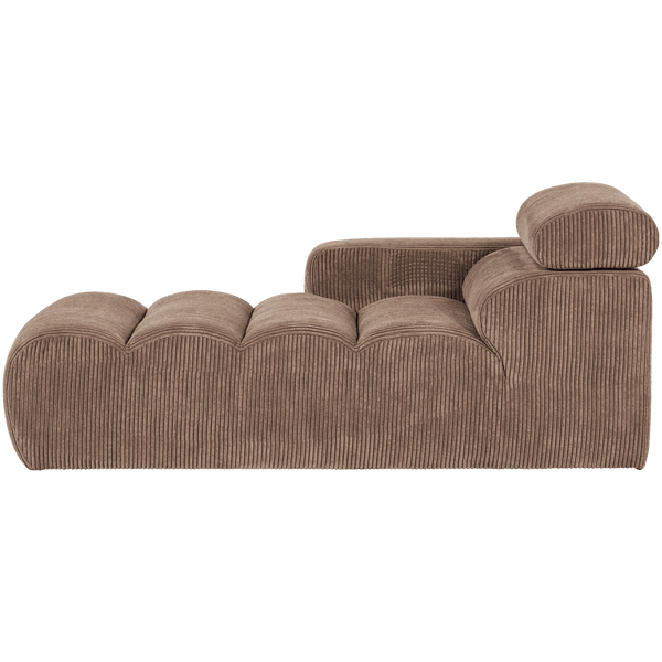 NOVI CHAISE LONGUE ELEMENT ARM LINKS RIBSTOF TAUPE