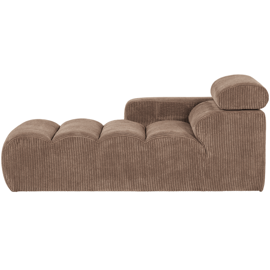 NOVI CHAISE LONGUE ELEMENT ARM LINKS RIBSTOF TAUPE