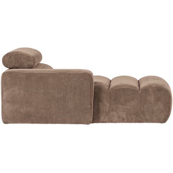 NOVI CHAISE LONGUE ELEMENT ARM LINKS RIBSTOF TAUPE