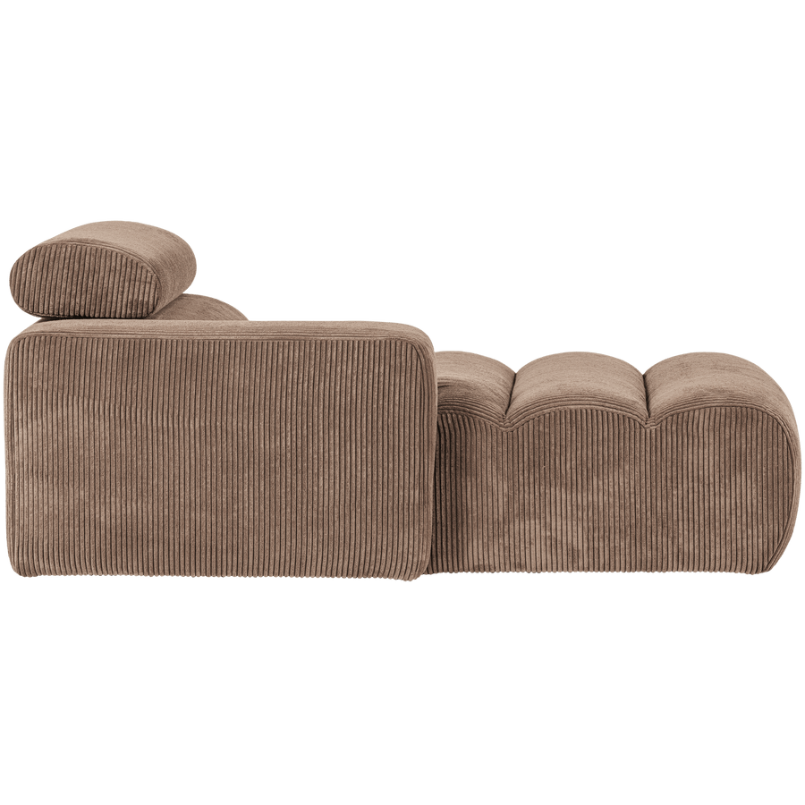 NOVI CHAISE LONGUE ELEMENT ARM LINKS RIBSTOF TAUPE