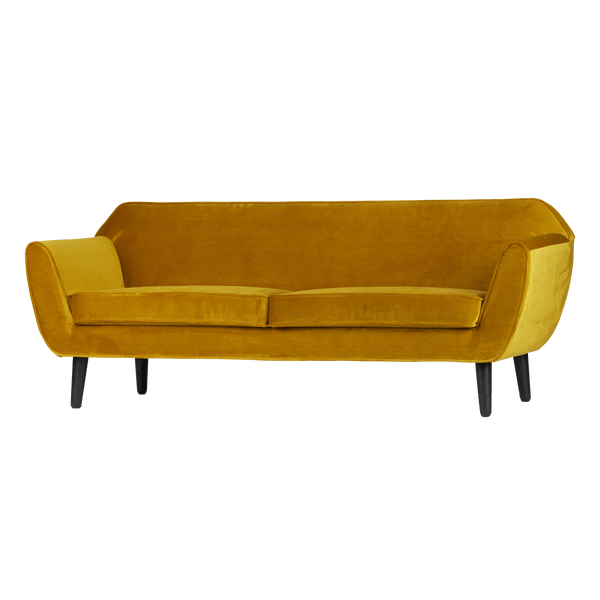 ROCCO BANK 187 CM VELVET OKERGEEL