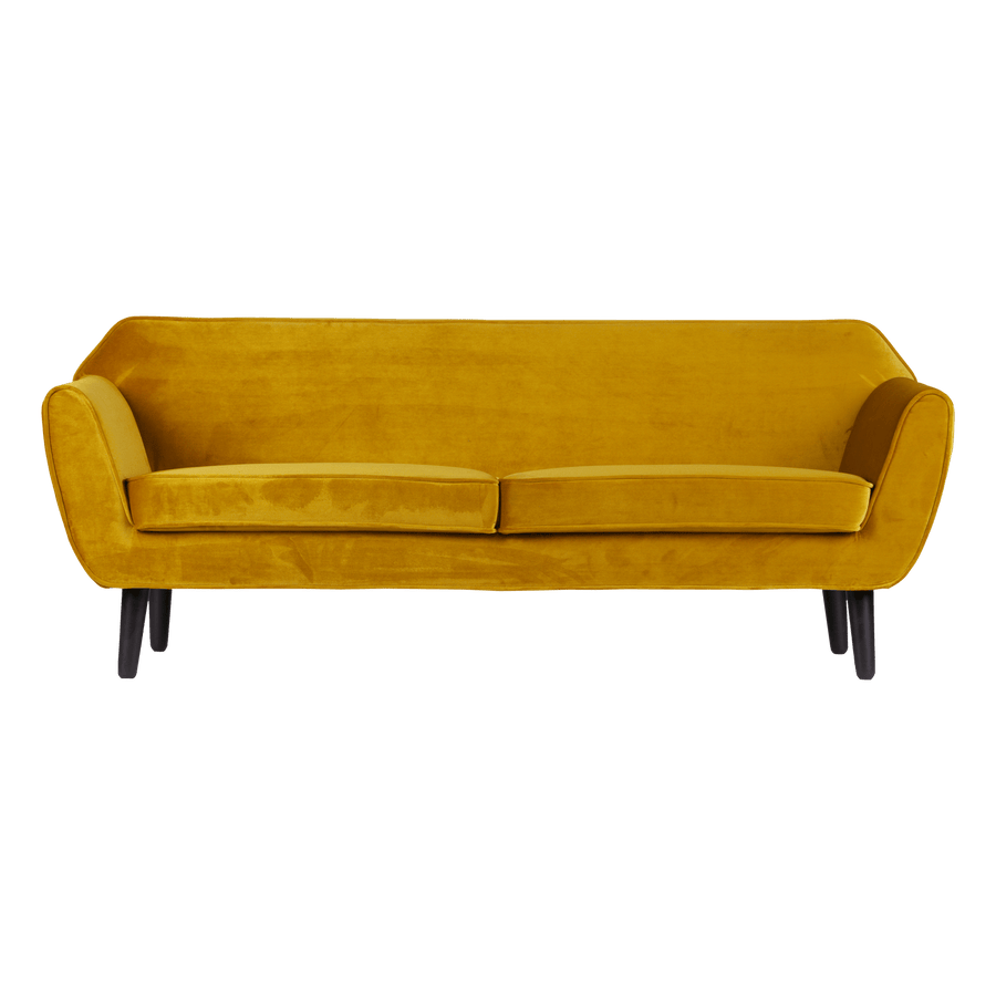 ROCCO BANK 187 CM VELVET OKERGEEL