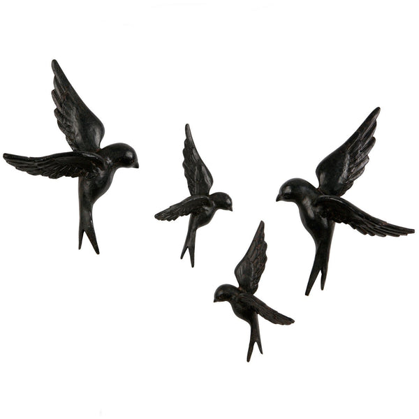 AVALER VOGELS HARS ZWART - SET V 4