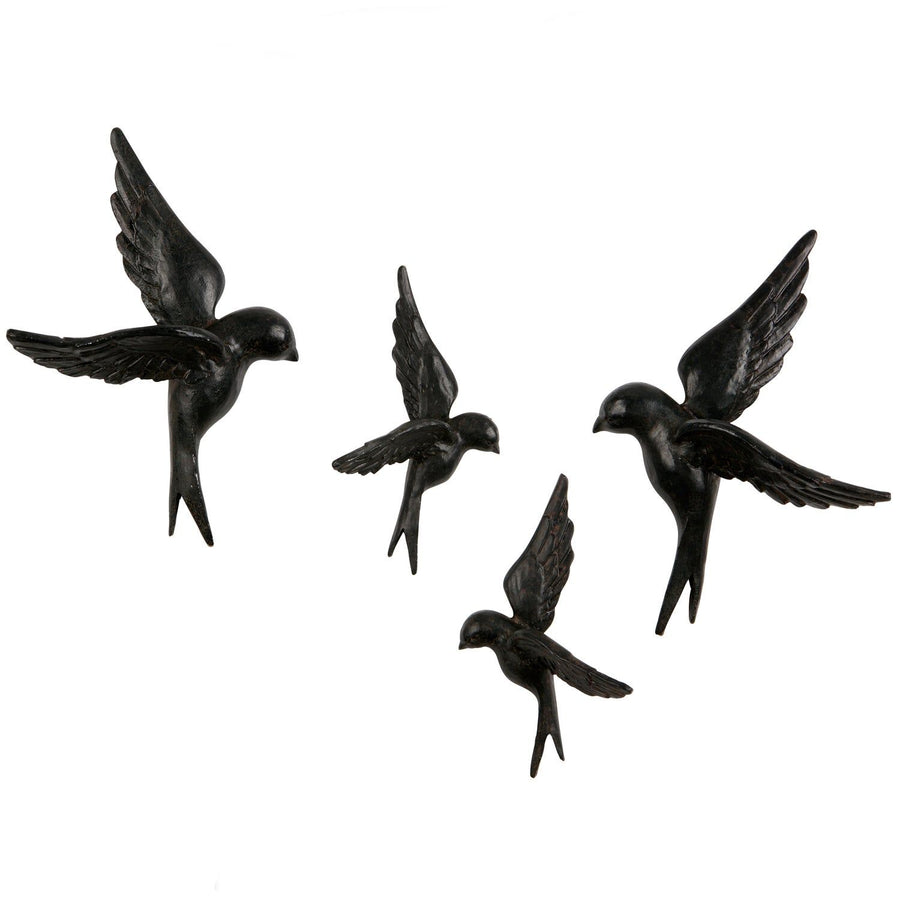 AVALER VOGELS HARS ZWART - SET V 4