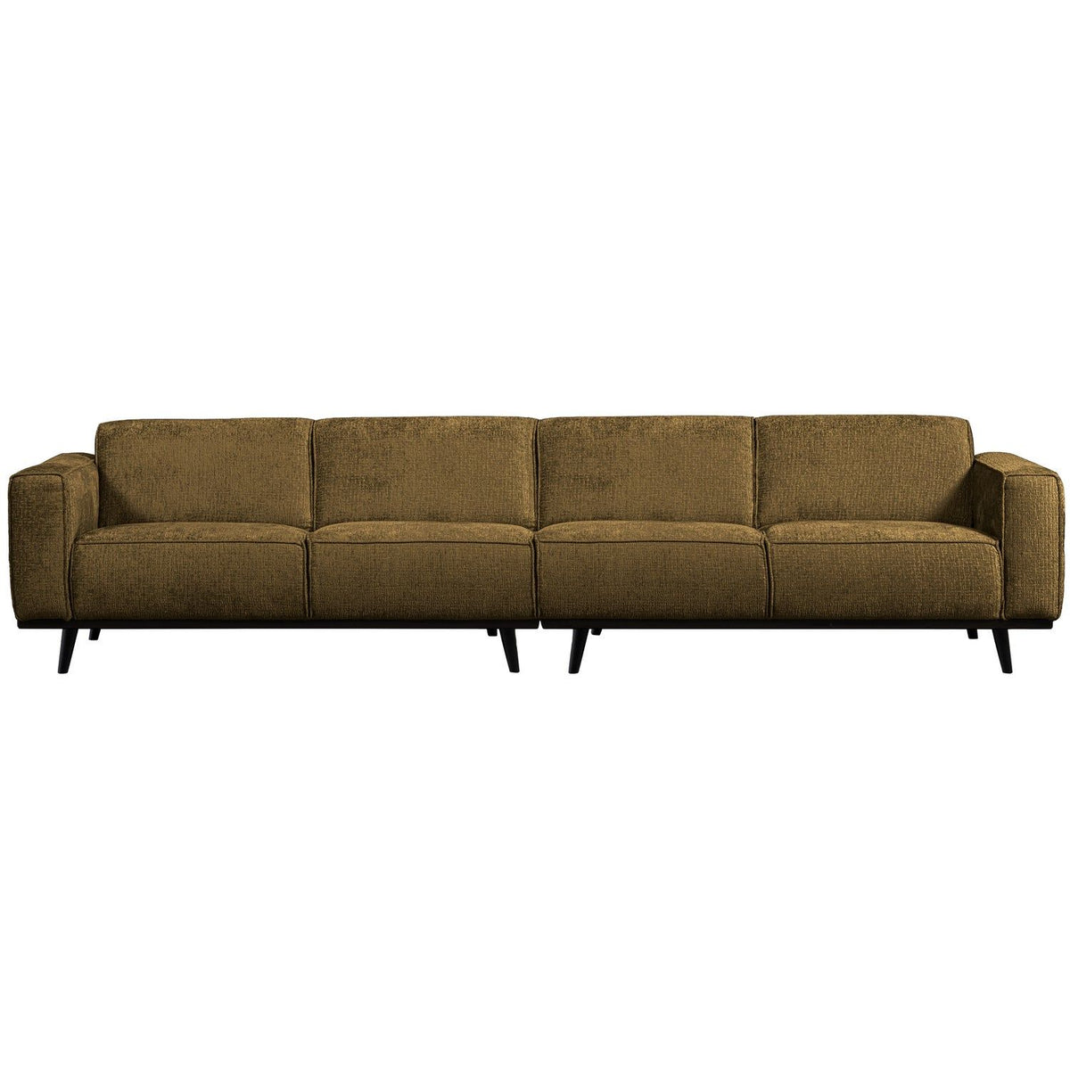 STATEMENT XL 4-ZITS BANK 372 CM STRUCTURE VELVET BRASS