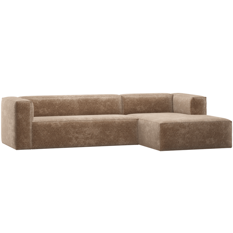 BEAN HOEKBANK RECHTS CHENILLE VELVET TAUPE