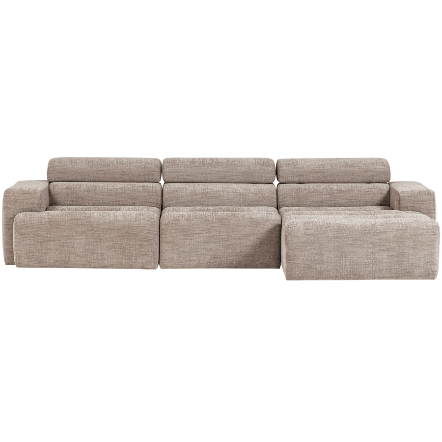 NOVI CHAISE LONGUE BANK RECHTS NATUREL MELANGE