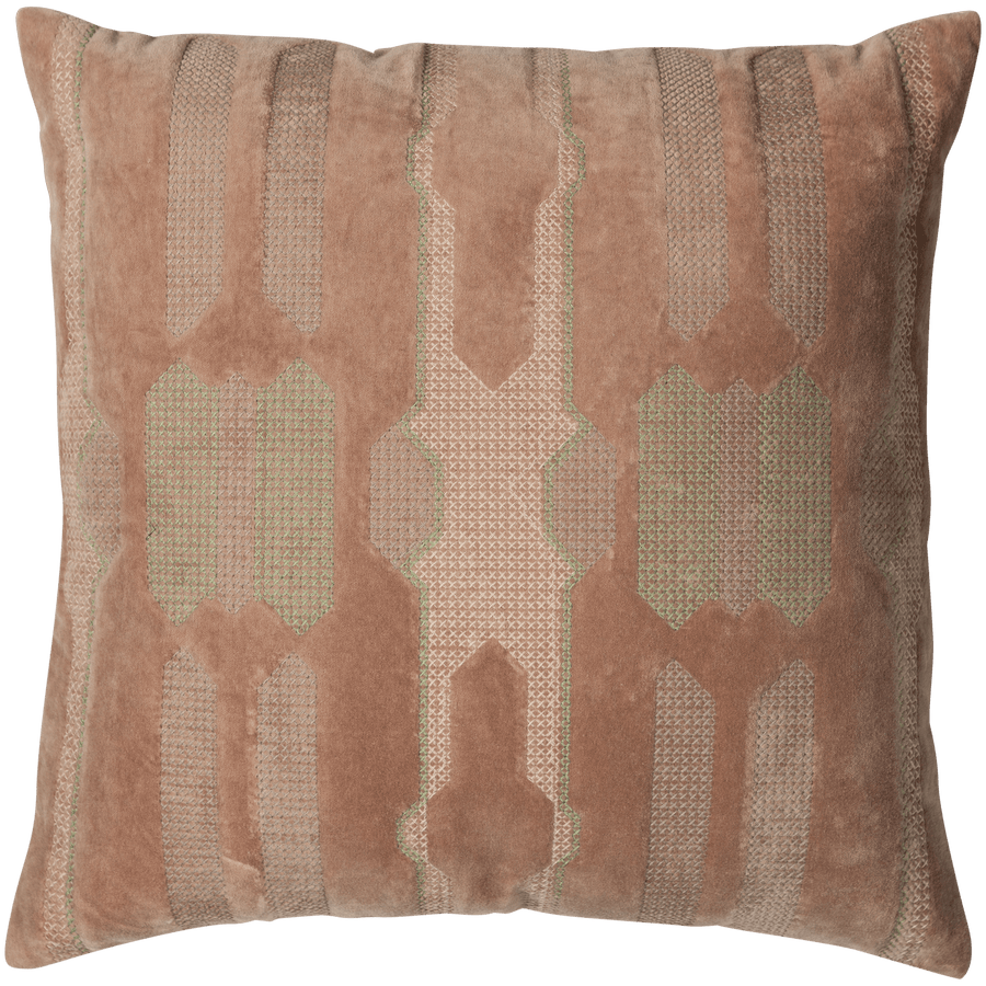 FEIS Kussen VELVET ROZE/NATUREL - SET VAN 3
