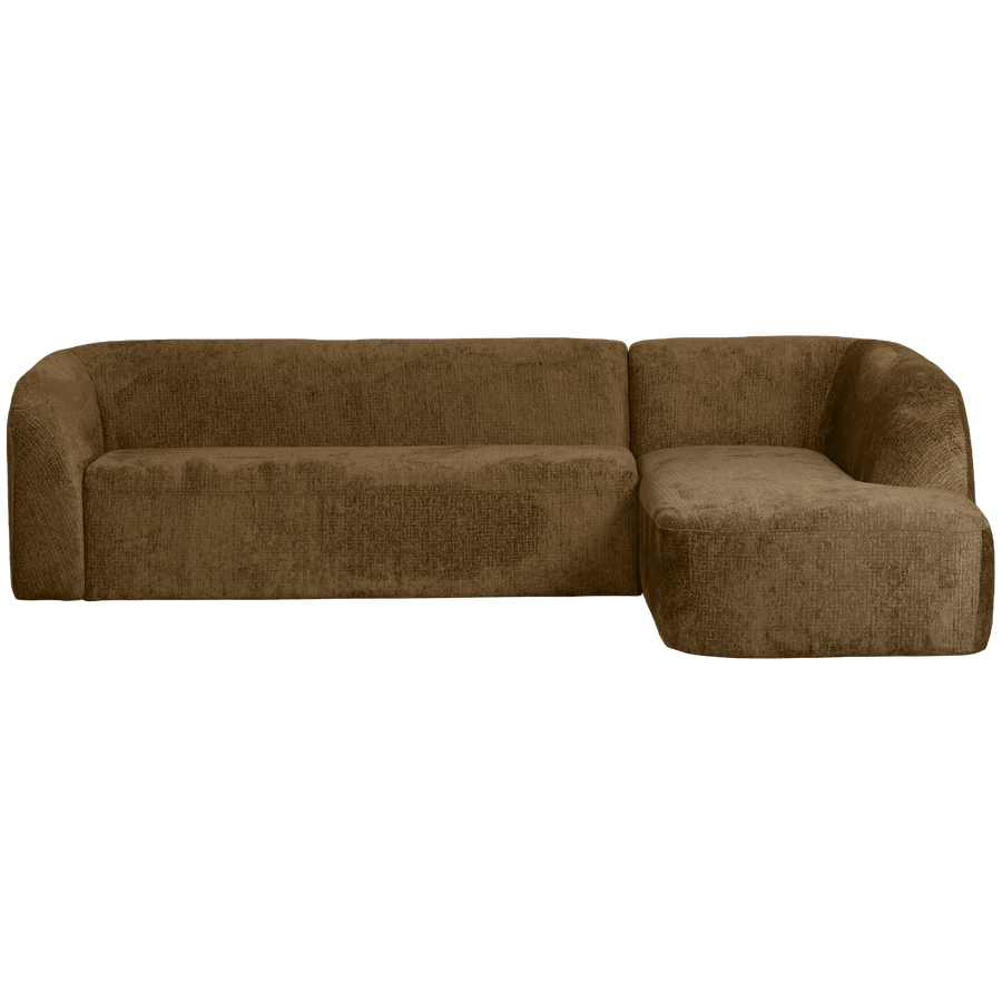 SLOPING HOEKBANK RECHTS STRUCTURE VELVET BRASS
