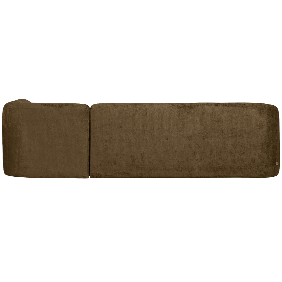 SLOPING HOEKBANK RECHTS STRUCTURE VELVET BRASS