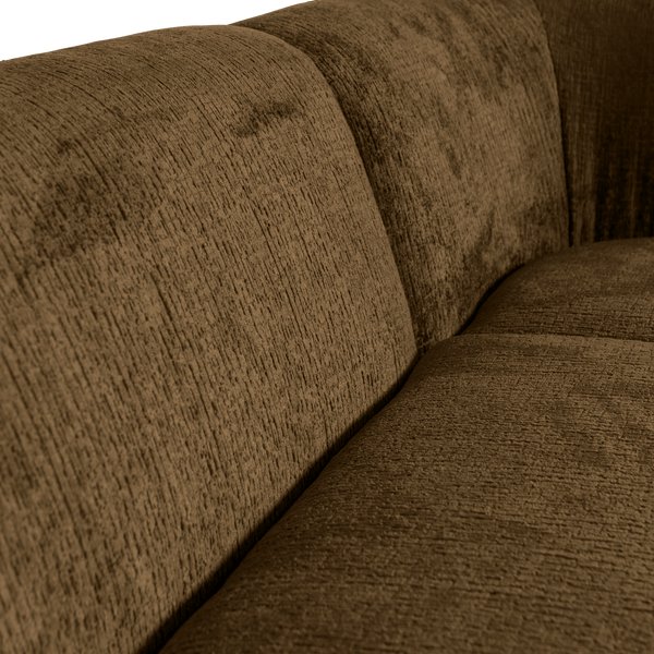 SLOPING HOEKBANK RECHTS STRUCTURE VELVET BRASS