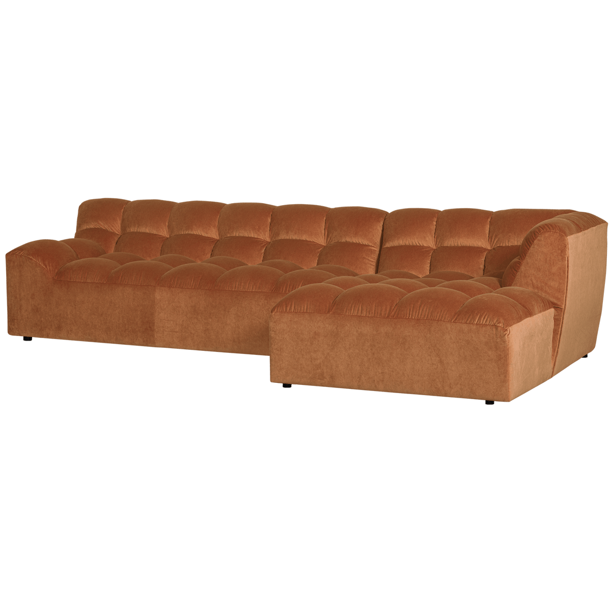ALLURE CHAISE LONGUE RECHTS VELVET TERRA