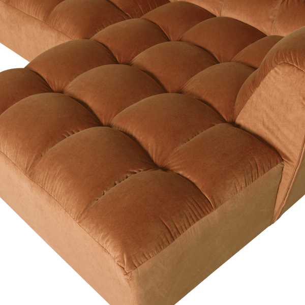 ALLURE CHAISE LONGUE RECHTS VELVET TERRA