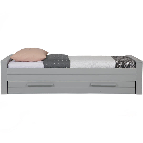 DENNIS BED 90X200 CM GRENEN GEBORSTELD BETONGRIJS [fsc]