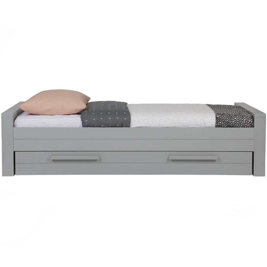 DENNIS BED 90X200 CM GRENEN GEBORSTELD BETONGRIJS [fsc]