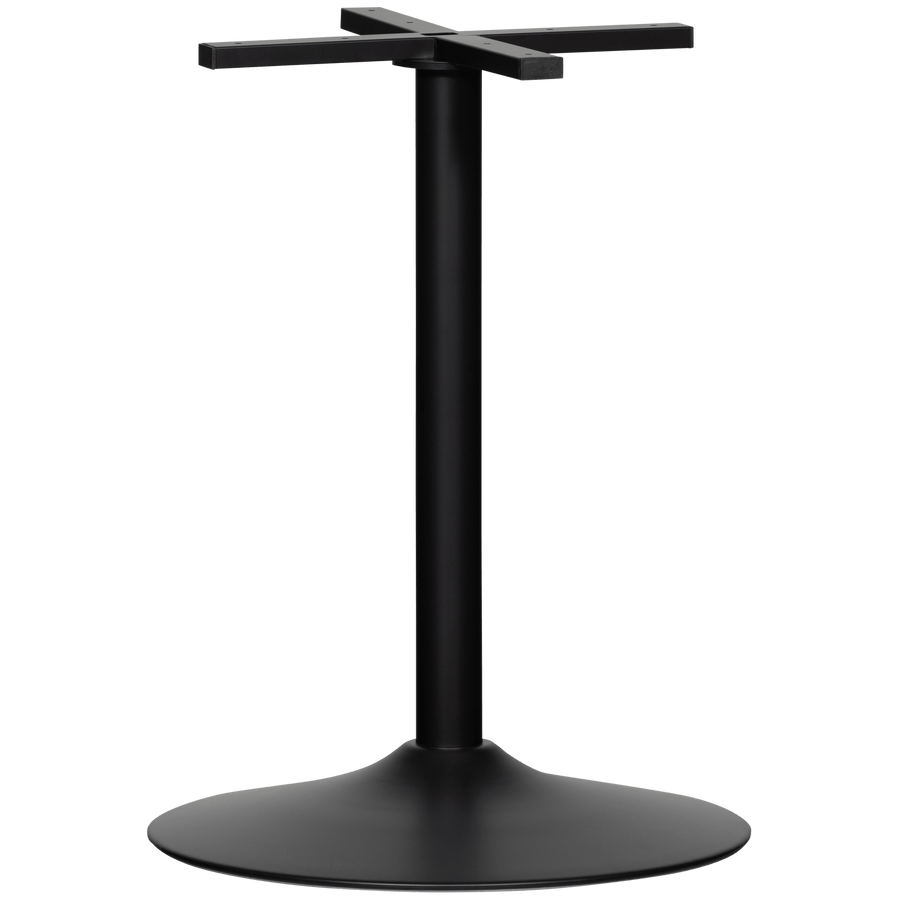 BISTRO RONDE BUISVOET METAAL MATZWART 72XO54 CM