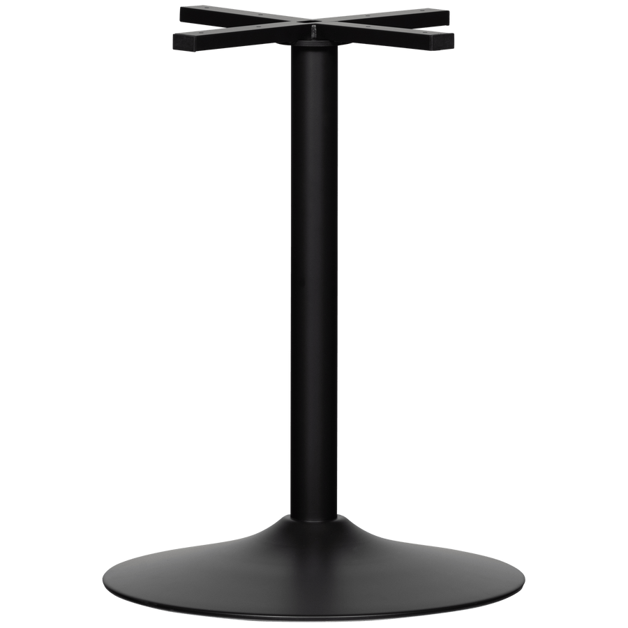 BISTRO RONDE BUISVOET METAAL MATZWART 72XO54 CM