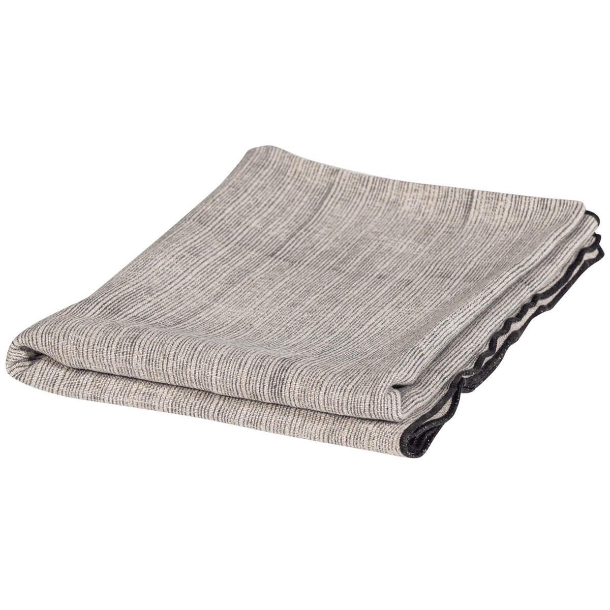 UNIQUE PLAID MET STREEP ZWART/WIT 130X170 CM