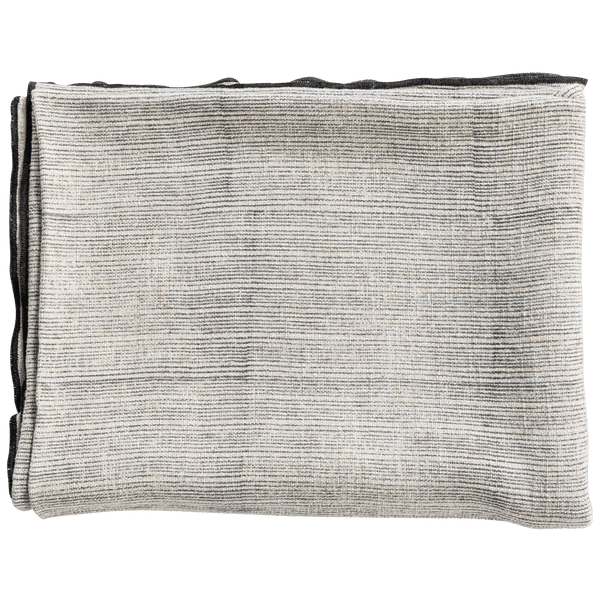 UNIQUE PLAID MET STREEP ZWART/WIT 130X170 CM