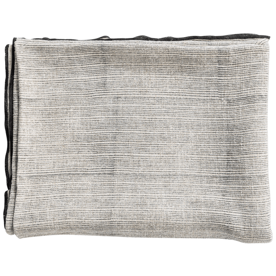 UNIQUE PLAID MET STREEP ZWART/WIT 130X170 CM