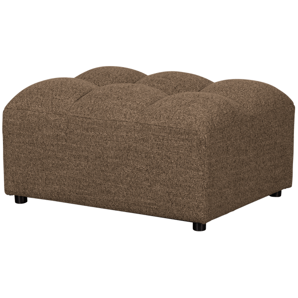 ALLURE HOCKER GEWEVEN STOF DONKERBRUIN MELANGE