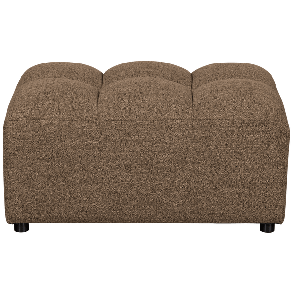 ALLURE HOCKER GEWEVEN STOF DONKERBRUIN MELANGE