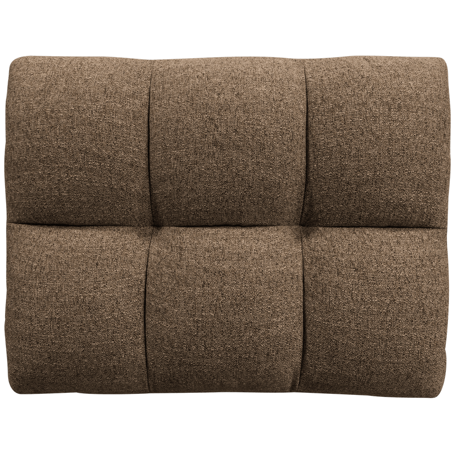 ALLURE HOCKER GEWEVEN STOF DONKERBRUIN MELANGE
