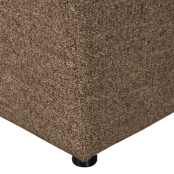 ALLURE HOCKER GEWEVEN STOF DONKERBRUIN MELANGE
