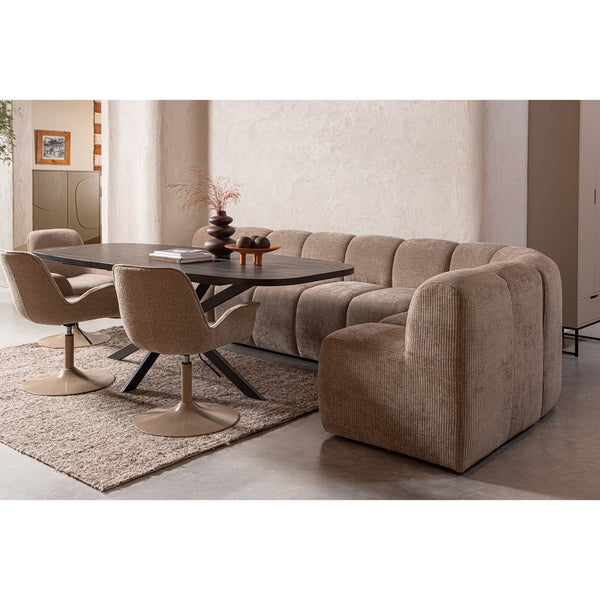 EFIA VLOERKLEED WOL BRUIN MELANGE 170X240 CM