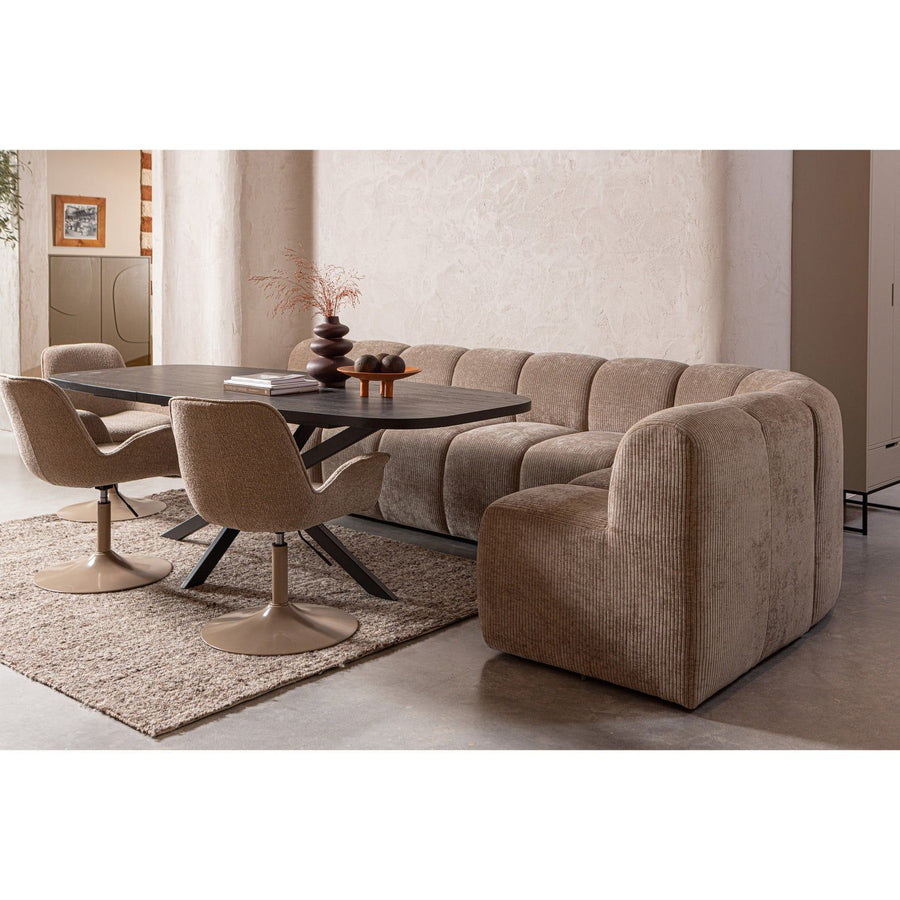 EFIA VLOERKLEED WOL BRUIN MELANGE 170X240 CM