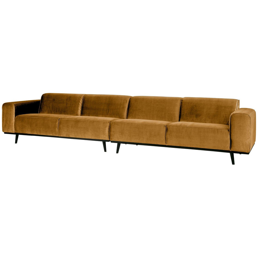 STATEMENT XL 4-ZITS BANK 372 CM VELVET HONINGGEEL