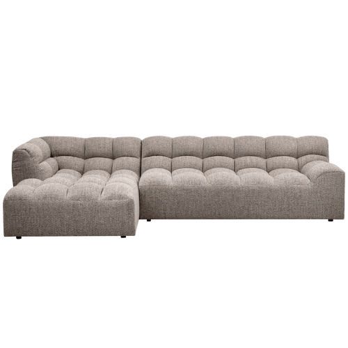 ALLURE CHAISE LONGUE LINKS GEWEVEN STOF KLEI MELANGE