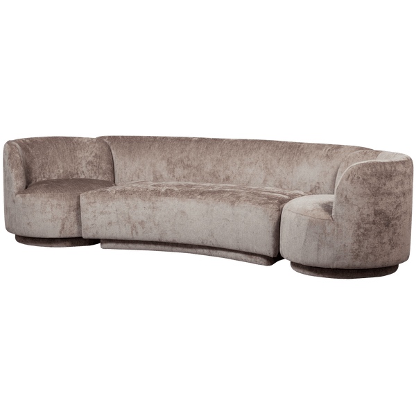 COMBI-POPULAR: BANKJE + Fauteuil TAUPE