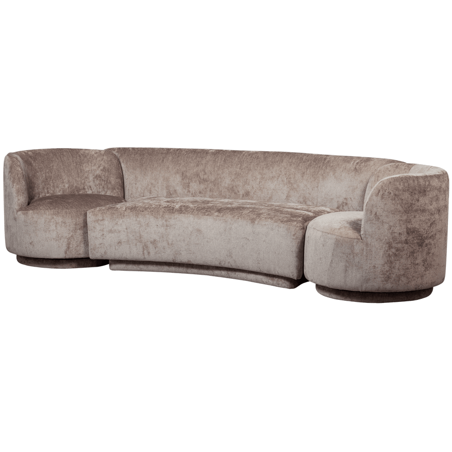 COMBI-POPULAR: BANKJE + Fauteuil TAUPE
