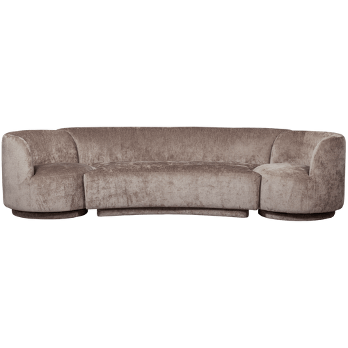 COMBI-POPULAR: BANKJE + Fauteuil TAUPE