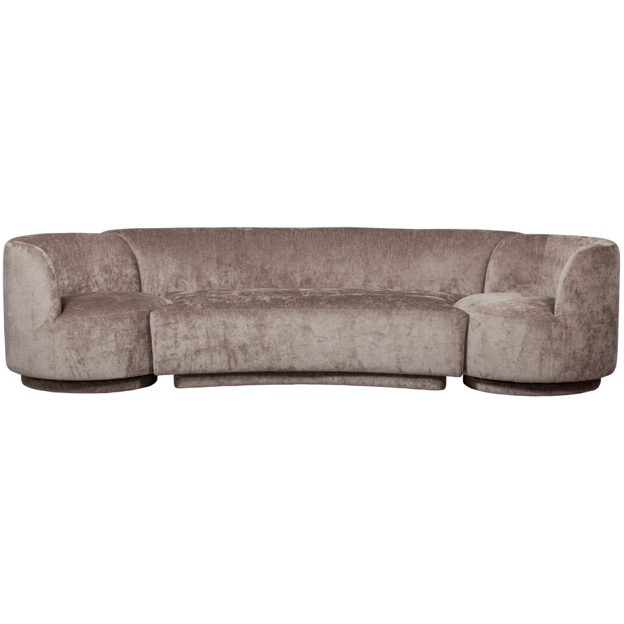 COMBI-POPULAR: BANKJE + Fauteuil TAUPE