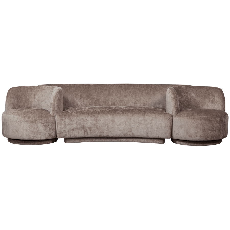 COMBI-POPULAR: BANKJE + Fauteuil TAUPE